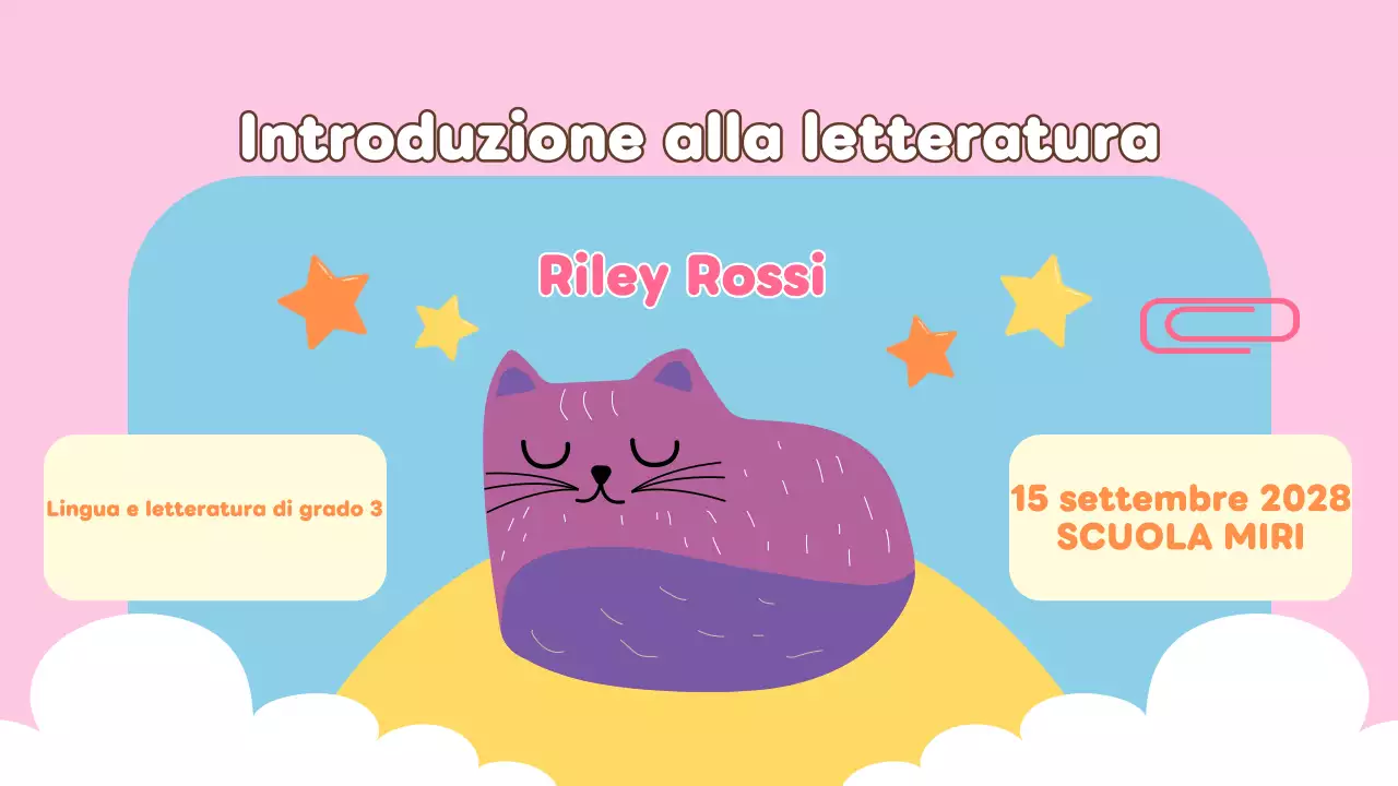 Presentazione ludica della letteratura per la scuola elementare