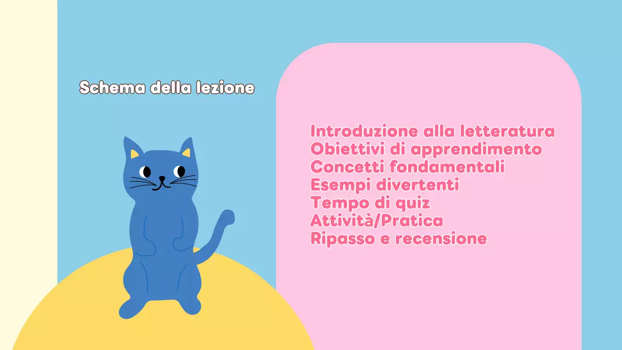 Presentazione ludica della letteratura per la scuola elementare