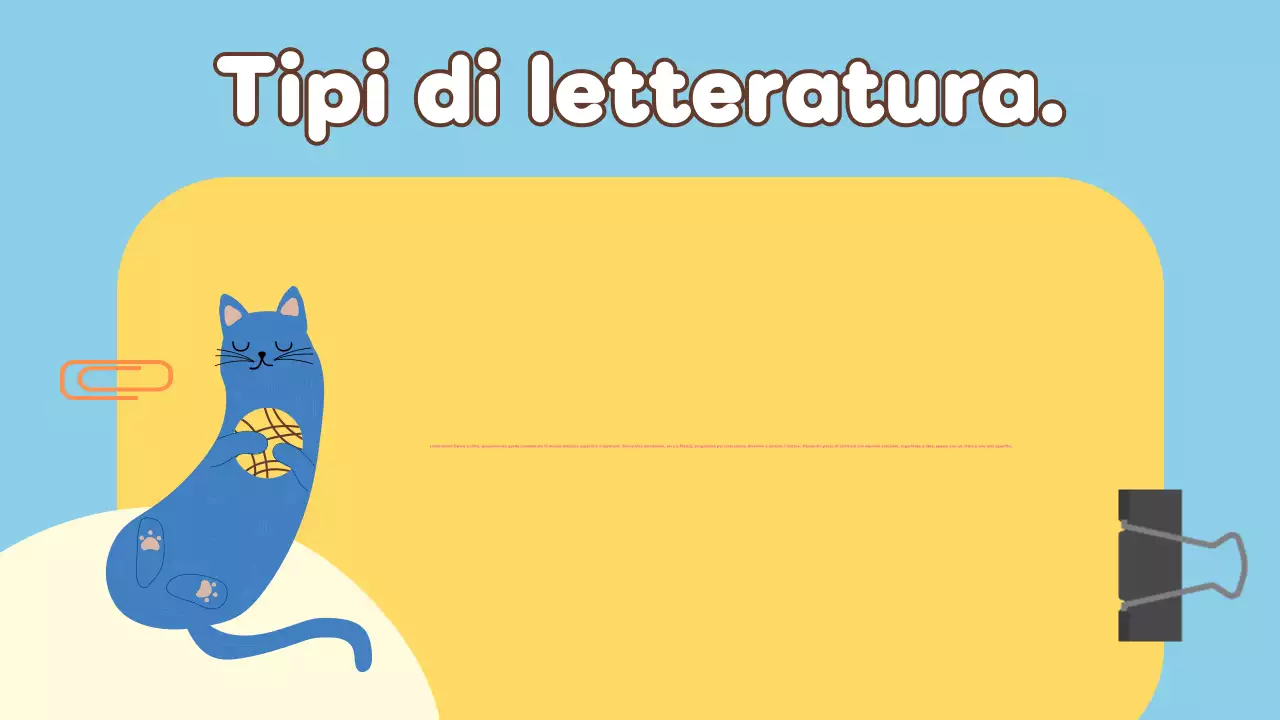 Presentazione ludica della letteratura per la scuola elementare
