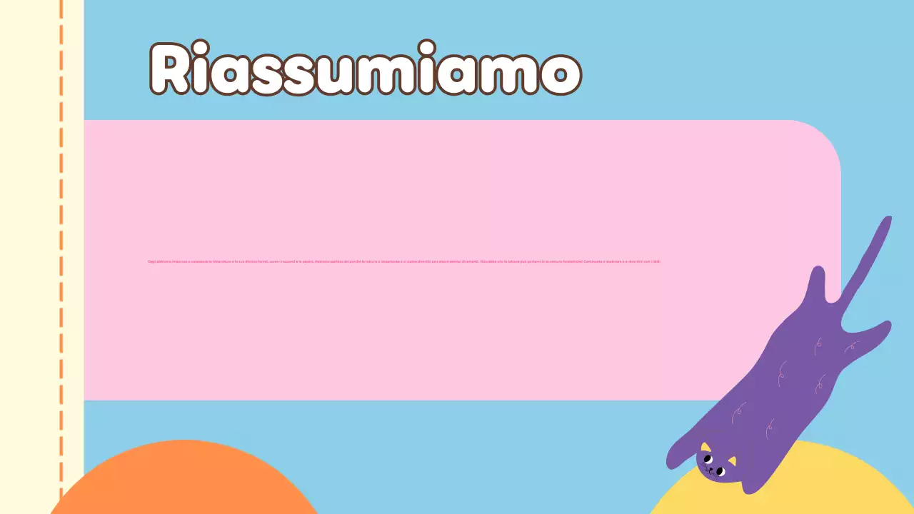 Presentazione ludica della letteratura per la scuola elementare