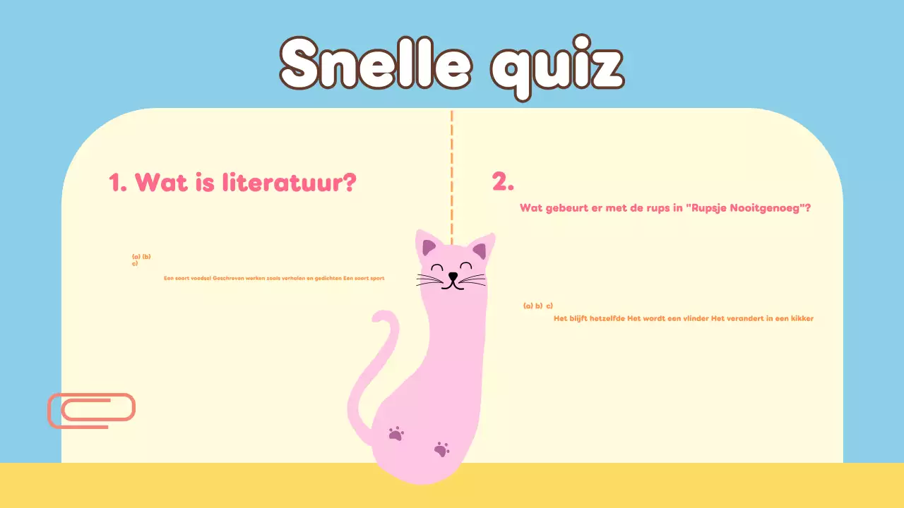 Speelse literatuurpresentatie voor basisschool