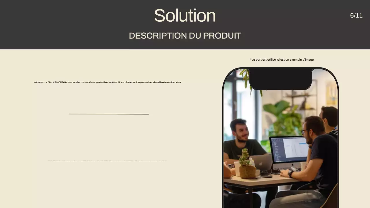 beige moderne pitch promotion