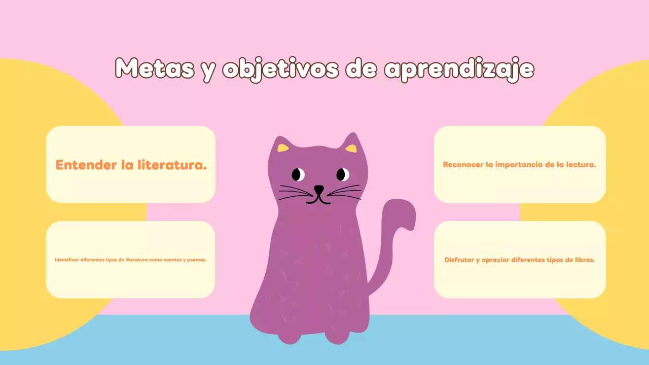 Presentación lúdica de literatura para primaria