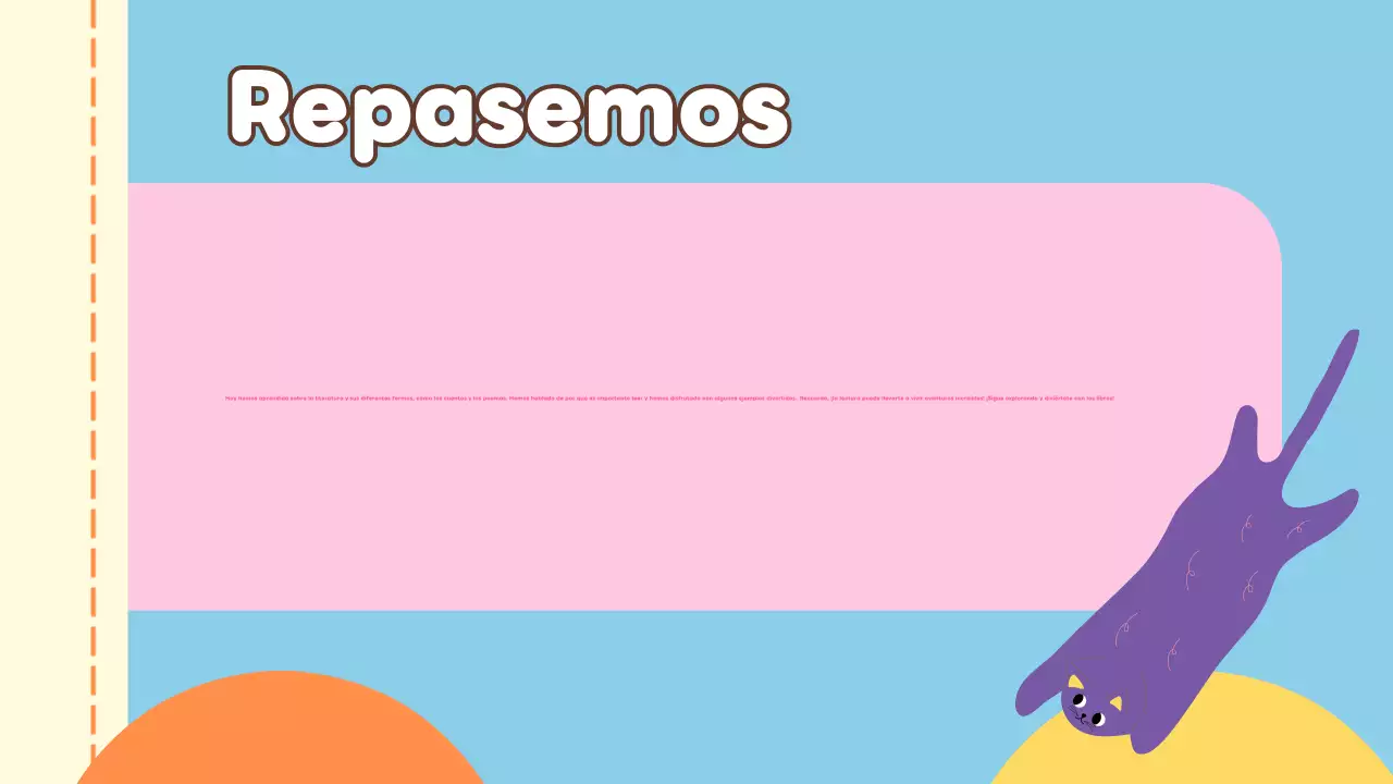 Presentación lúdica de literatura para primaria