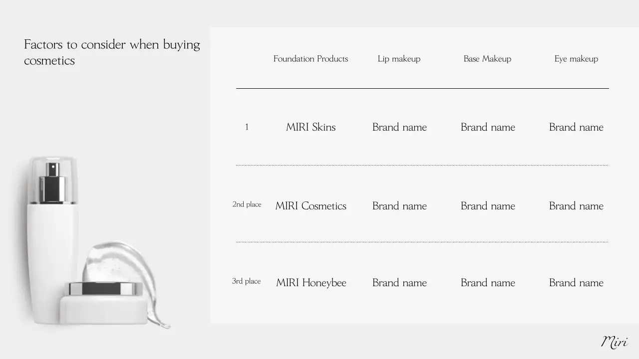 Relatório de beleza moderna cinzenta