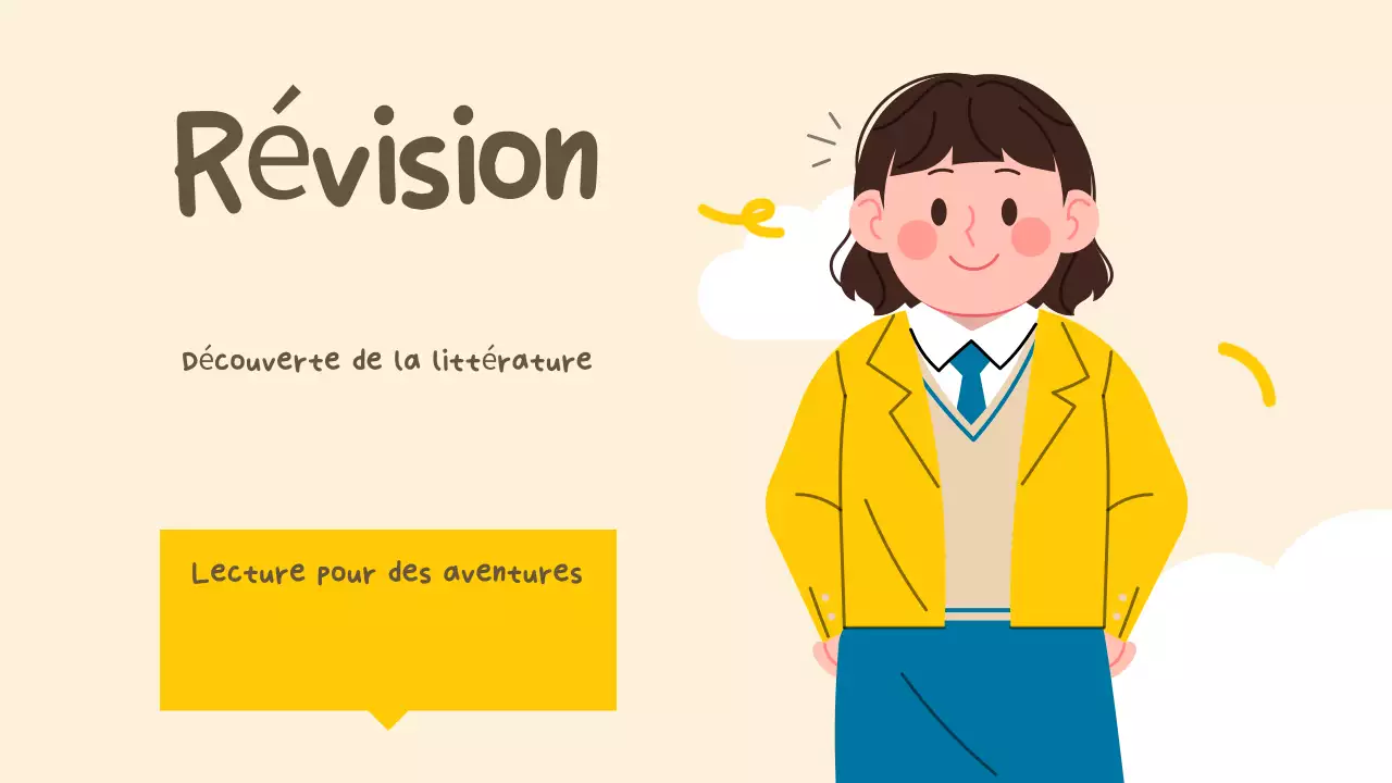 Beige Yellow Simple Literature Class Presentation