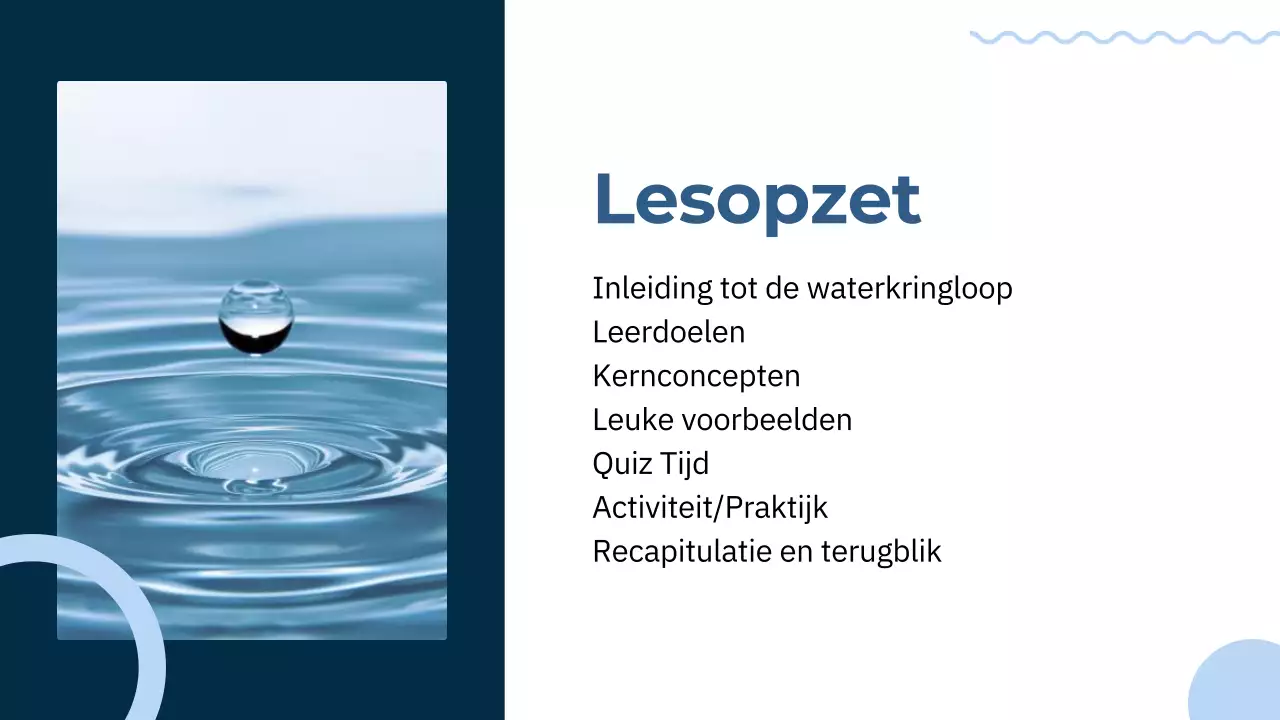 Blauwe Minimale Watercyclus Wetenschapsklas