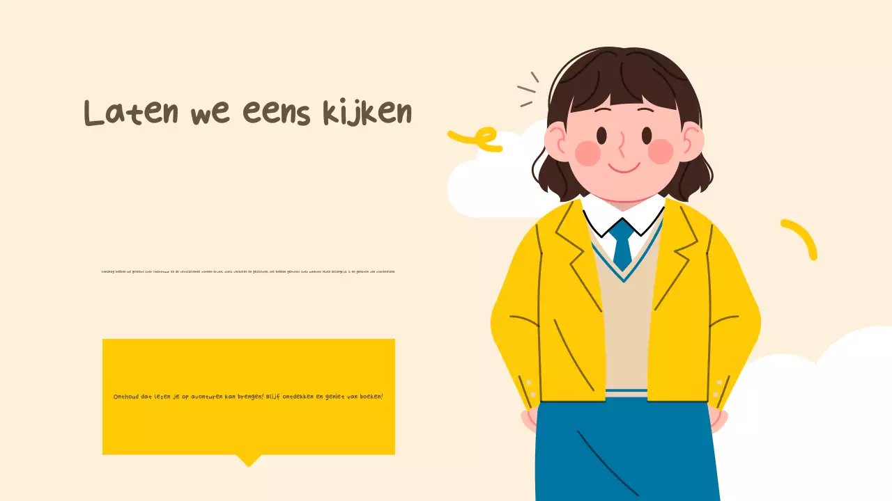 Beige Geel Eenvoudige Literatuurles Presentatie