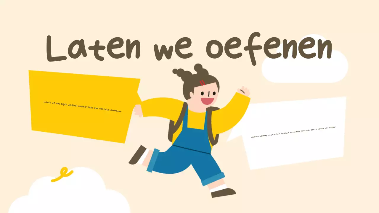 Beige Geel Eenvoudige Literatuurles Presentatie