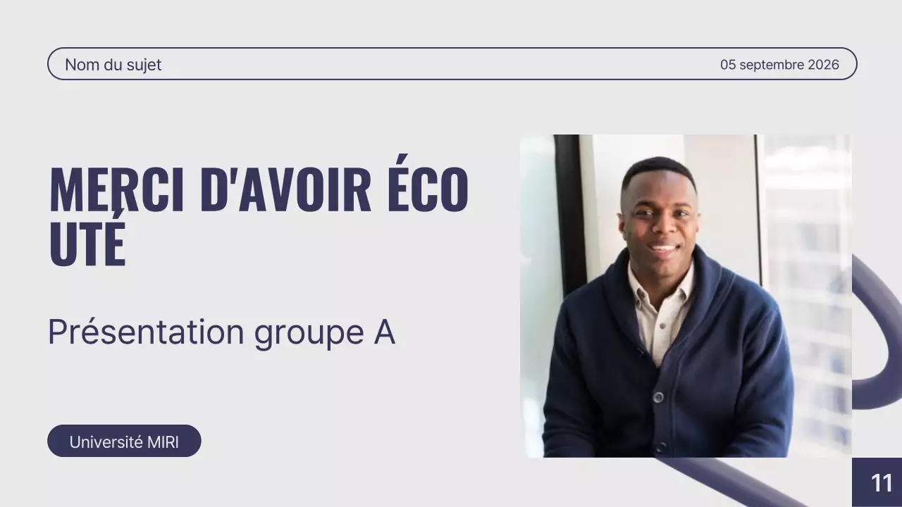 Présentation générale du projet Purple Gray Modern