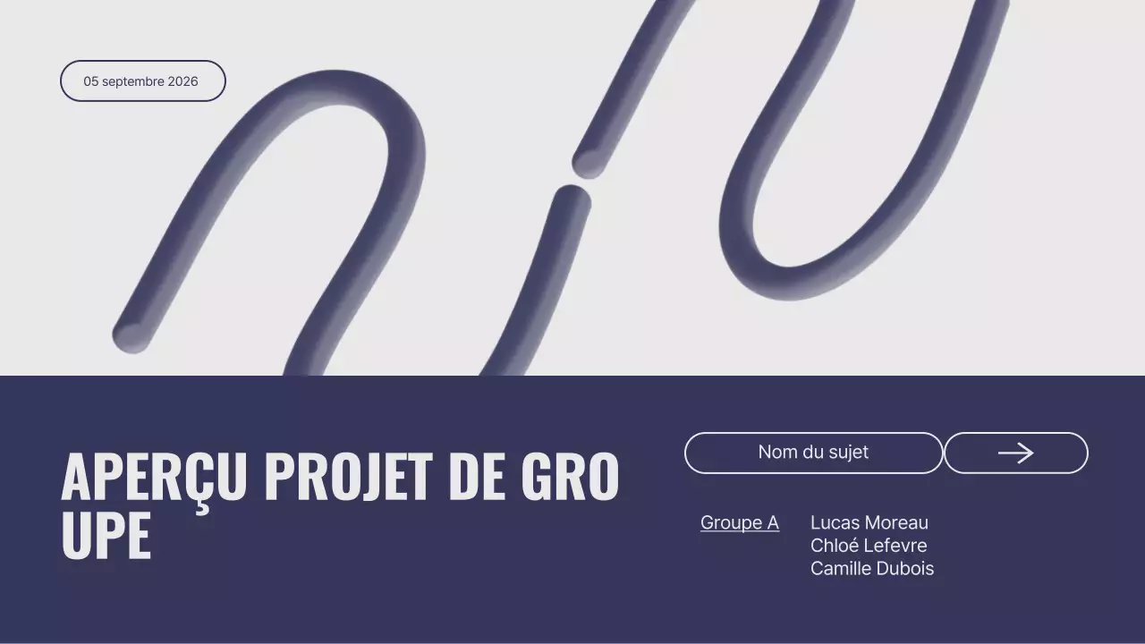 Présentation générale du projet Purple Gray Modern