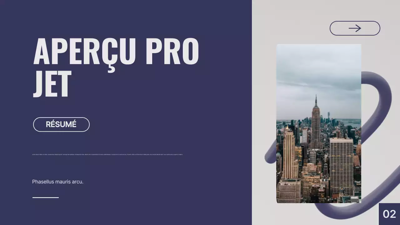 Présentation générale du projet Purple Gray Modern