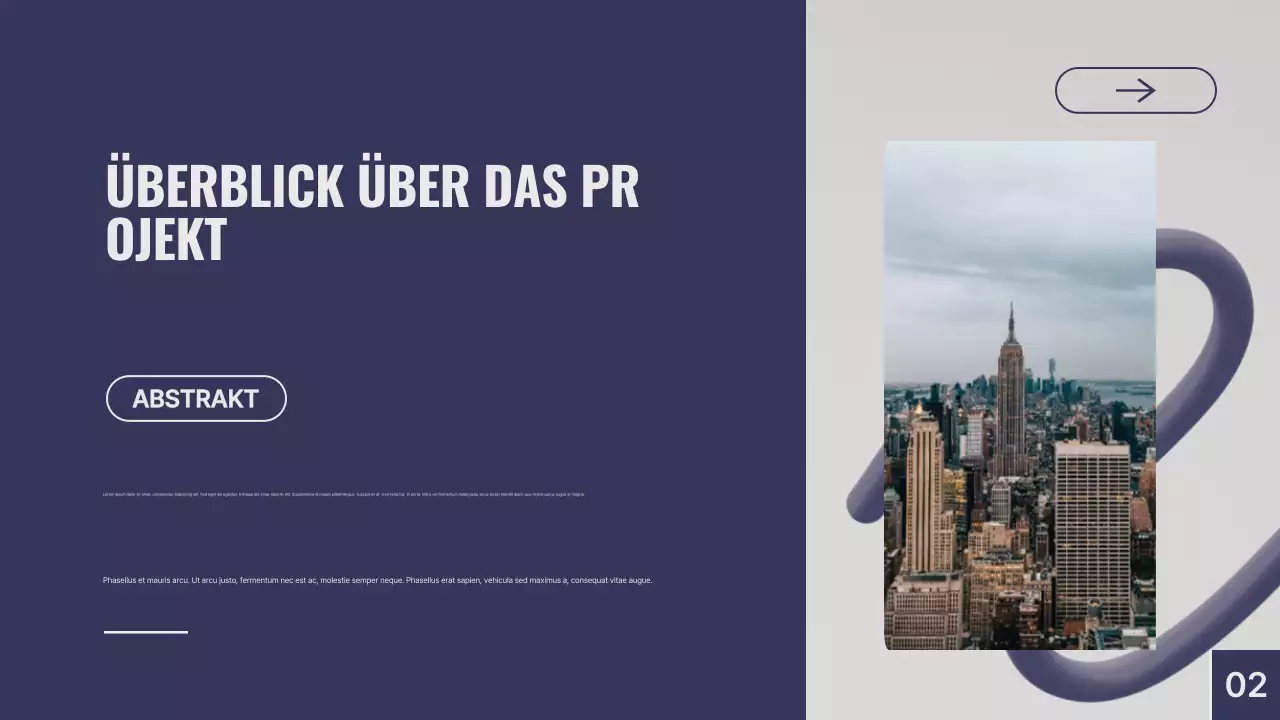 Purple Gray Modern Projektübersicht Präsentation