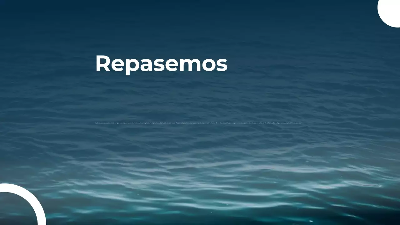 Clase de ciencias del ciclo del agua Blue Minimal