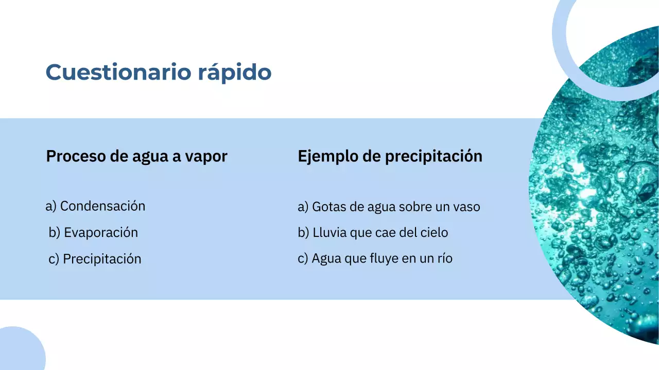Clase de ciencias del ciclo del agua Blue Minimal