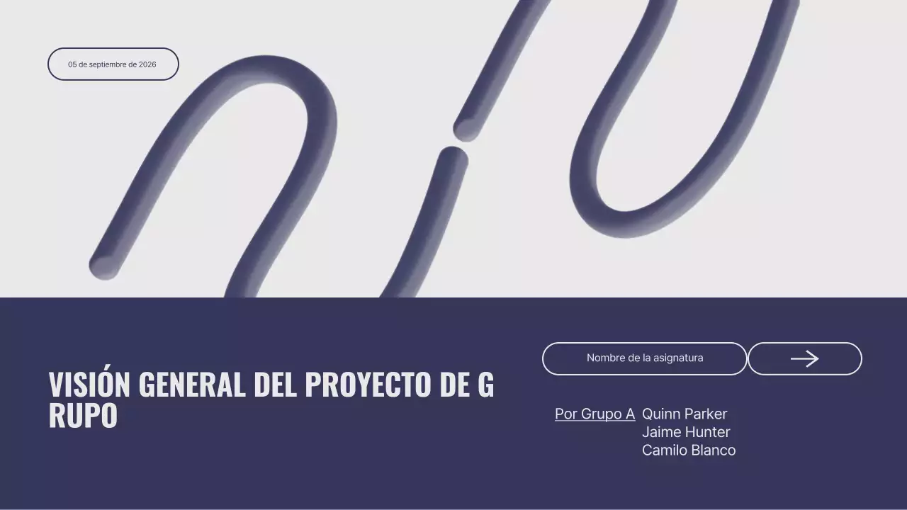 Presentación general del proyecto Purple Gray Modern