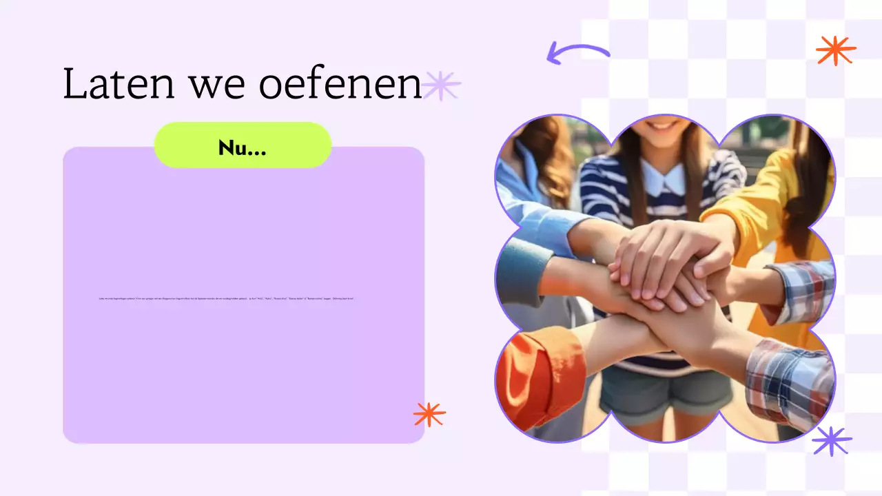 TRENDY LEUKE KLEURRIJKE ILLUSTRATIE SPAANSE LES VOOR KINDEREN PRESENTATIE