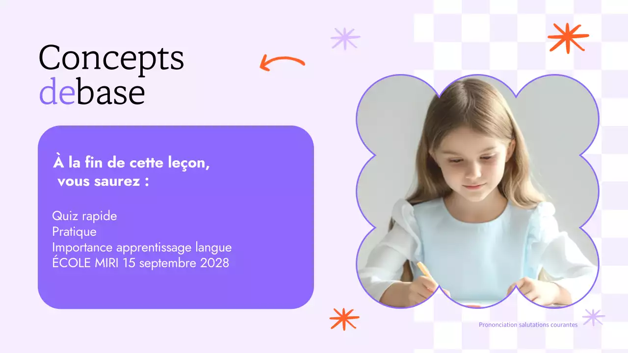 ILLUSTRATION COLORÉE, AMUSANTE ET TENDANCE COURS D'ESPAGNOL POUR ENFANTS PRÉSENTATION