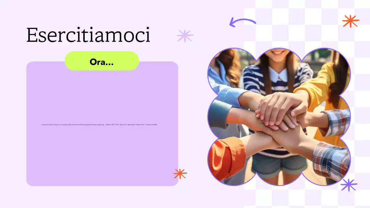 ILLUSTRAZIONE COLORATA E DIVERTENTE DI TENDENZA LEZIONE DI SPAGNOLO PER BAMBINI PRESENTAZIONE