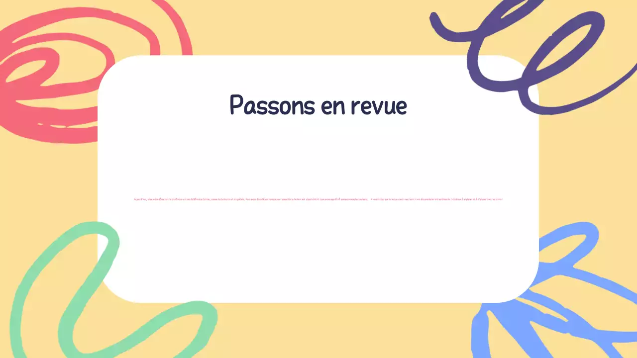 Jaune Vert Illustration Matériel de classe Présentation de la littérature