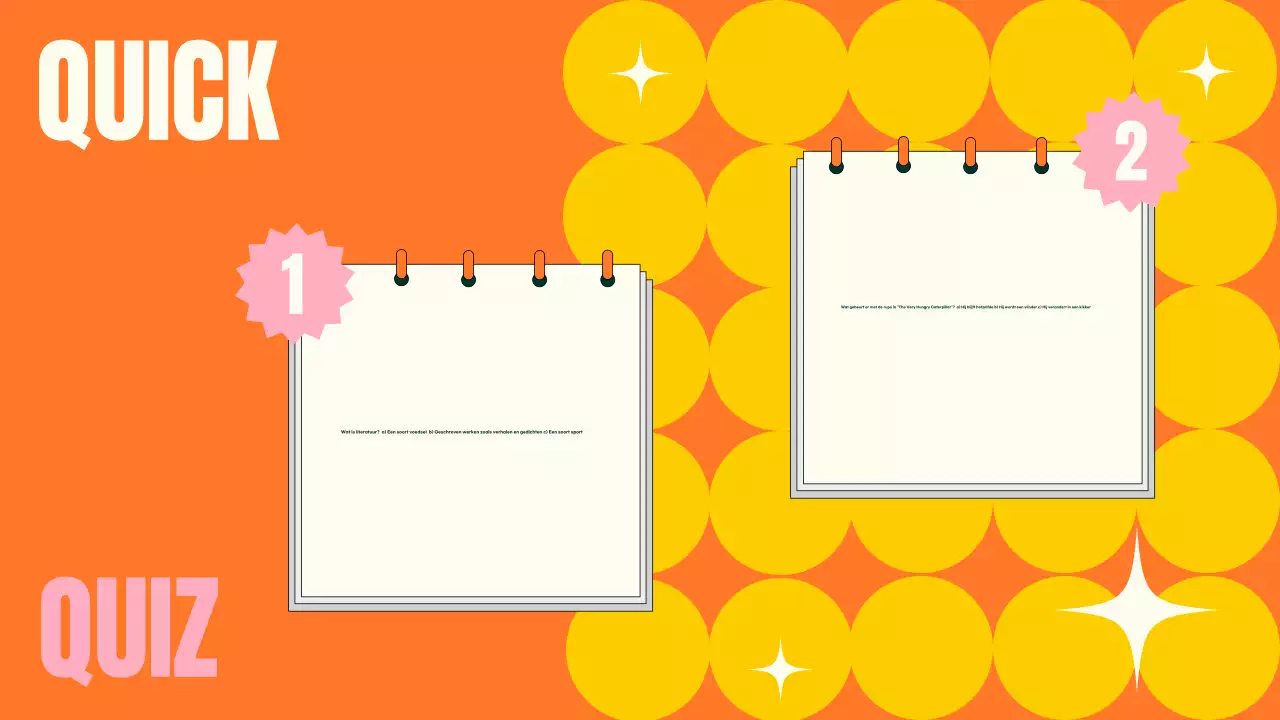 TRENDY LEUKE KLEURRIJKE LITERATUURLES PRESENTATIE