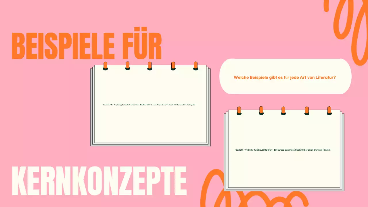 TRENDIGE, FARBENFROHE PRÄSENTATION FÜR DEN LITERATURUNTERRICHT