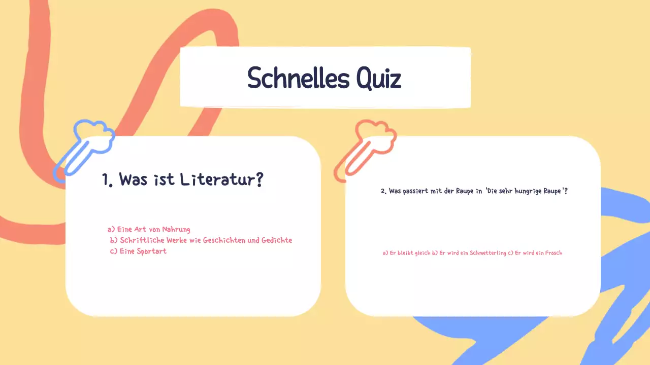 Gelb Grün Anschauliche Unterrichtsmaterialien Literaturpräsentation