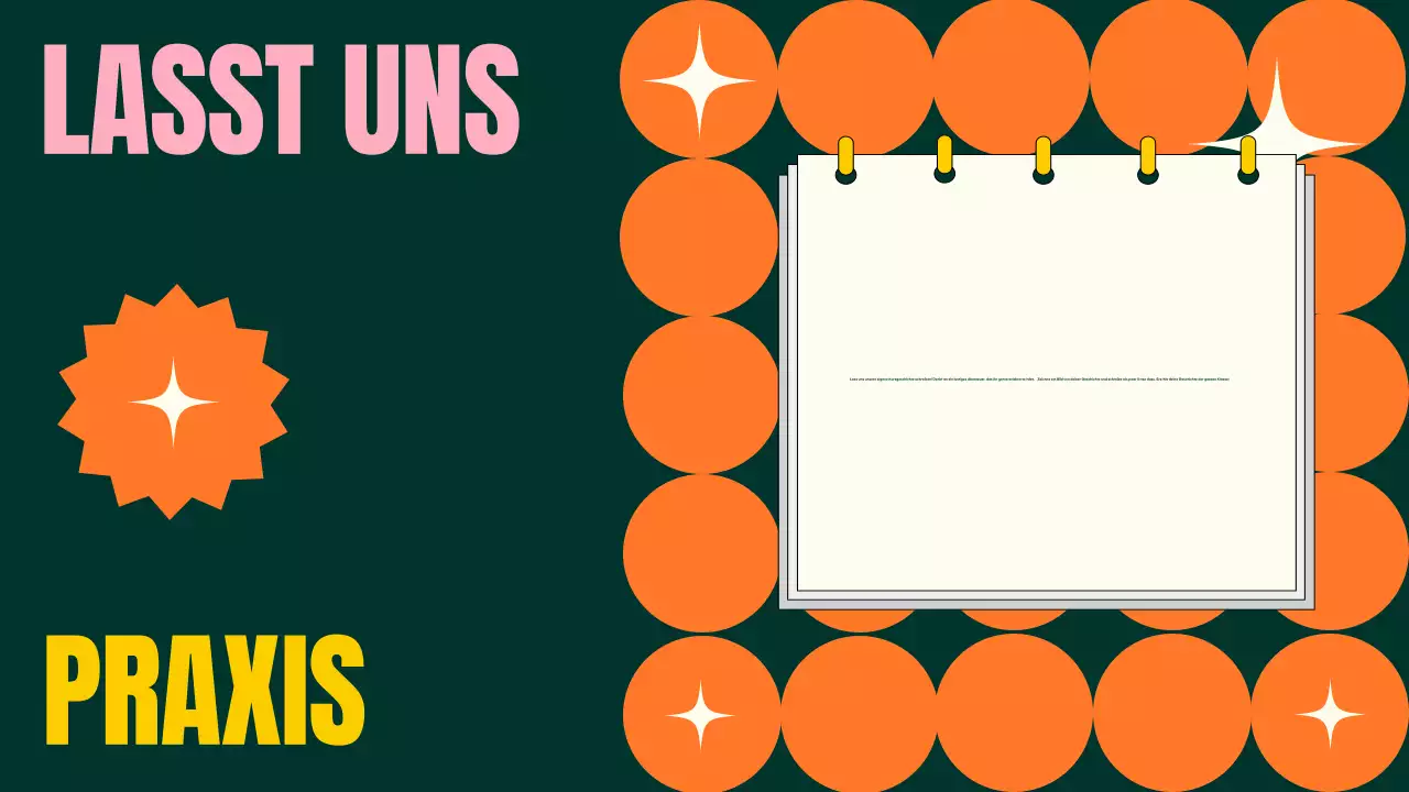 TRENDIGE, FARBENFROHE PRÄSENTATION FÜR DEN LITERATURUNTERRICHT