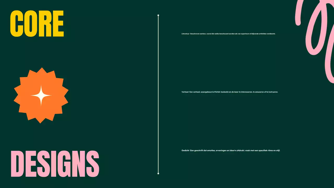 TRENDY LEUKE KLEURRIJKE LITERATUURLES PRESENTATIE