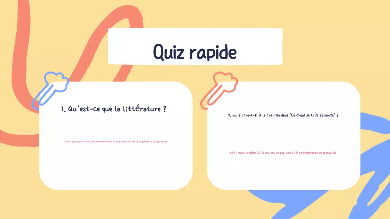 Jaune Vert Illustration Matériel de classe Présentation de la littérature