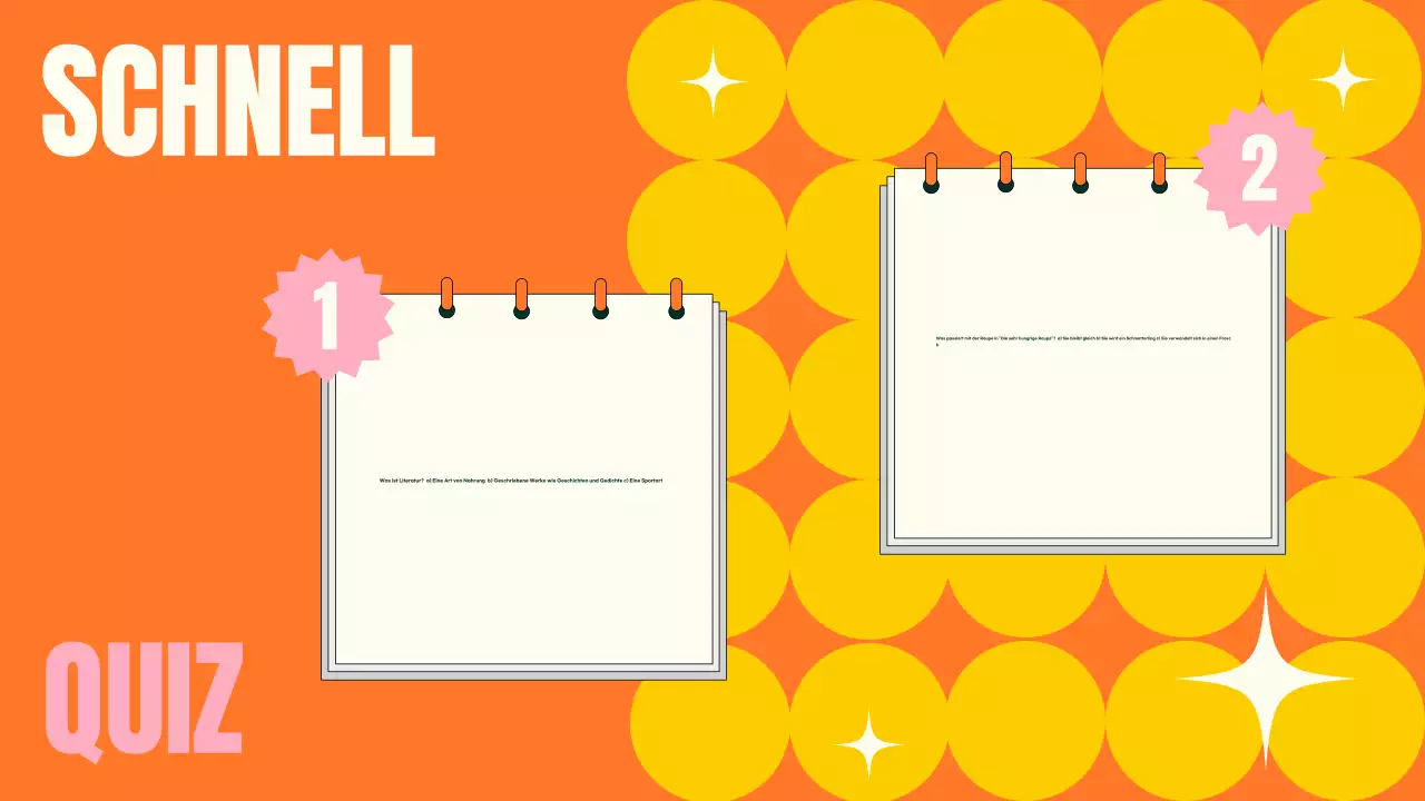 TRENDIGE, FARBENFROHE PRÄSENTATION FÜR DEN LITERATURUNTERRICHT