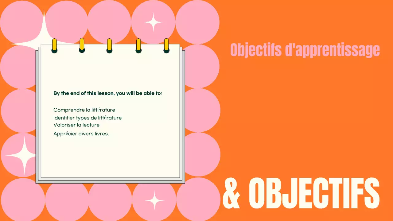 TRENDY FUN BOLD COLORFUL LITERATURE CLASS LESSON PRESENTATION