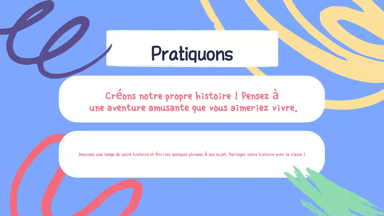 Jaune Vert Illustration Matériel de classe Présentation de la littérature