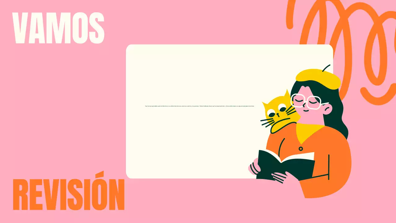 DIVERTIDA Y COLORIDA PRESENTACIÓN DE UNA CLASE DE LITERATURA