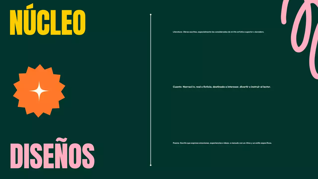 DIVERTIDA Y COLORIDA PRESENTACIÓN DE UNA CLASE DE LITERATURA