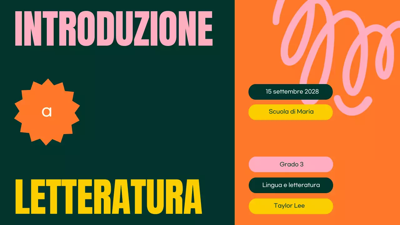 PRESENTAZIONE DI UNA LEZIONE DI LETTERATURA ALLA MODA, DIVERTENTE, AUDACE E COLORATA
