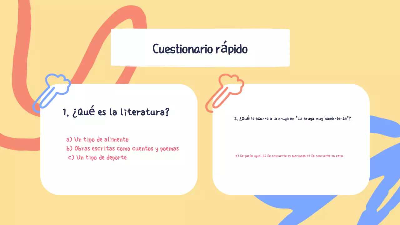 Amarillo Verde Material de clase ilustrativo Presentación de la literatura