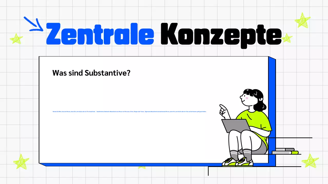ILLUSTRATIVE TRENDY FETT BUNT GRAMMATIK KLASSE PRÄSENTATION FÜR KINDER