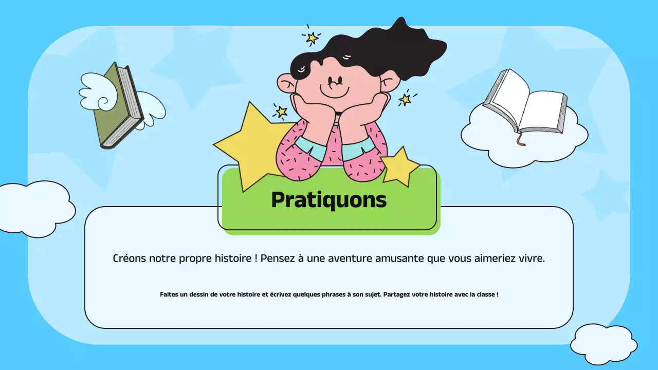 Présentation de l'introduction à la littérature en bleu et vert (en anglais)