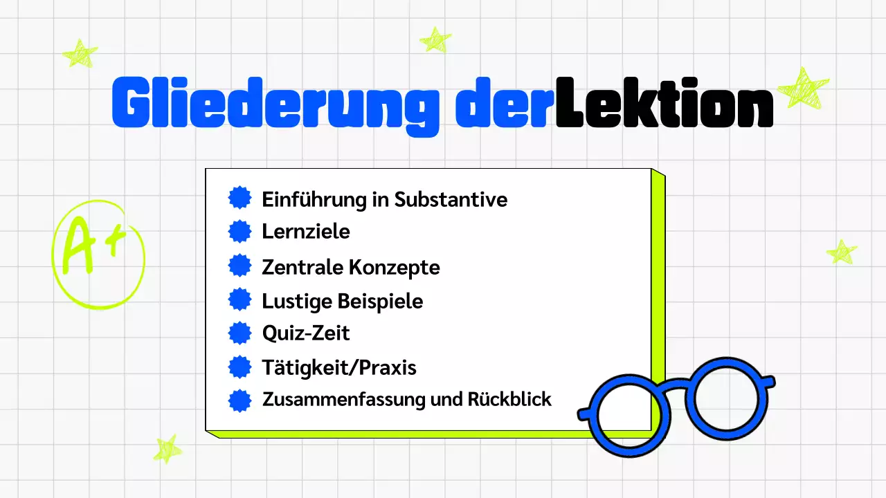 ILLUSTRATIVE TRENDY FETT BUNT GRAMMATIK KLASSE PRÄSENTATION FÜR KINDER