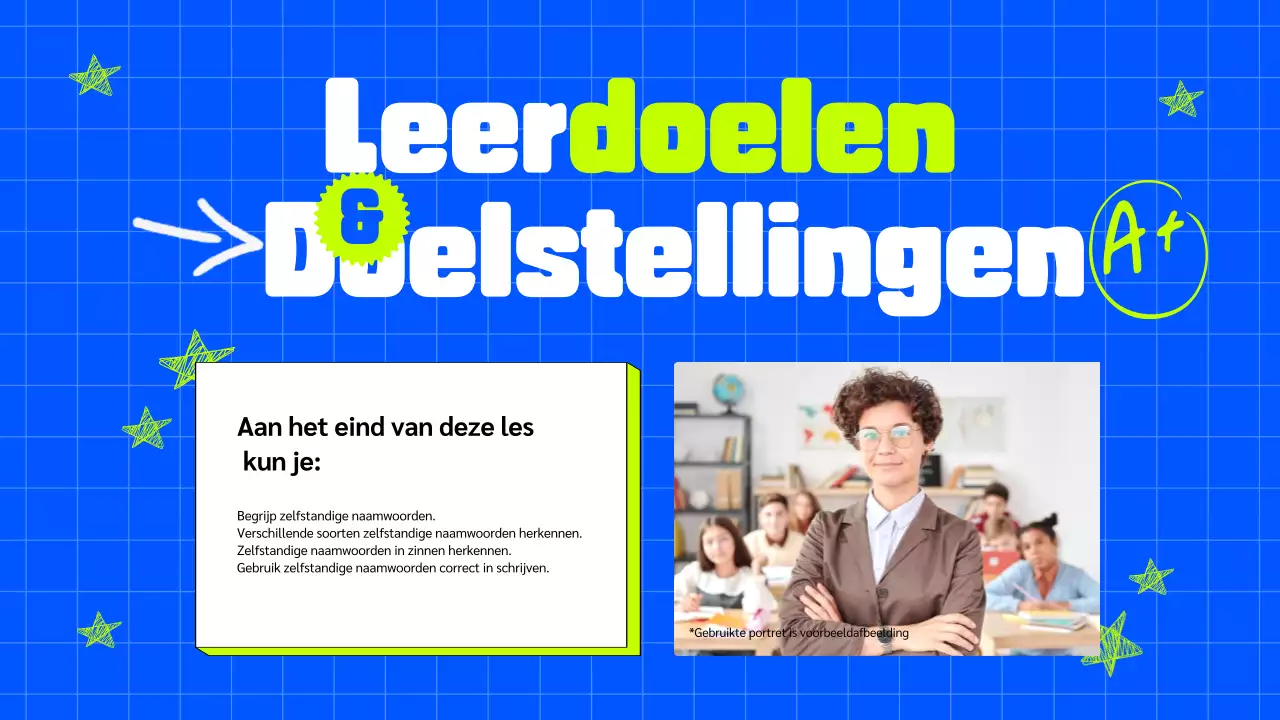 ILLUSTRATIEVE TRENDY VET KLEURRIJKE GRAMMATICA KLAS PRESENTATIE VOOR KINDEREN