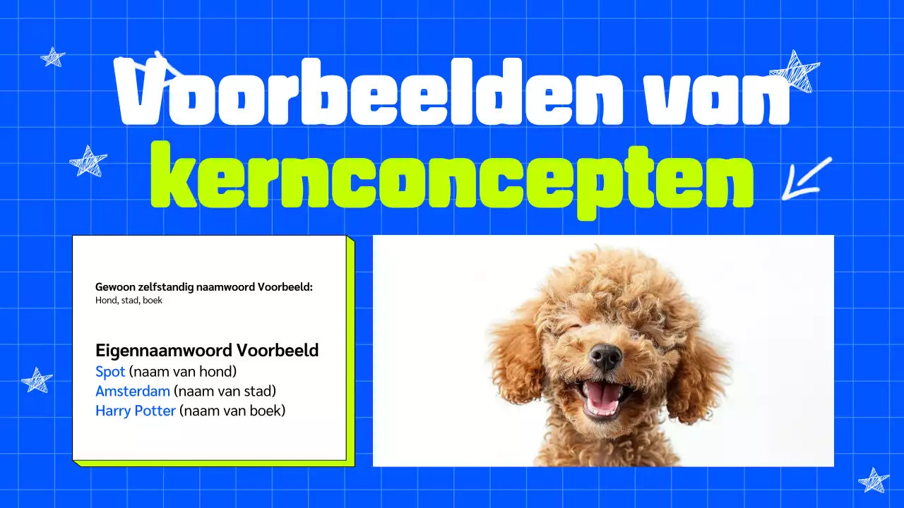 ILLUSTRATIEVE TRENDY VET KLEURRIJKE GRAMMATICA KLAS PRESENTATIE VOOR KINDEREN