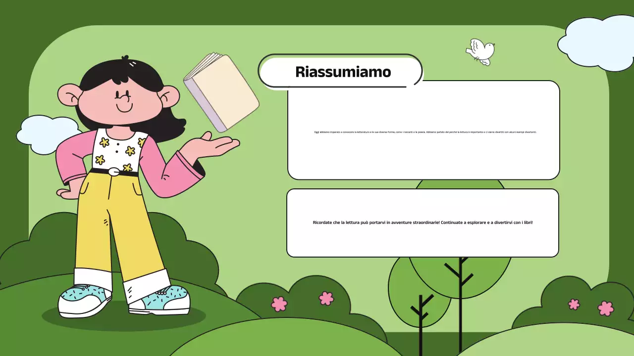 Blu e verde Introduzione illustrativa alla letteratura Presentazione