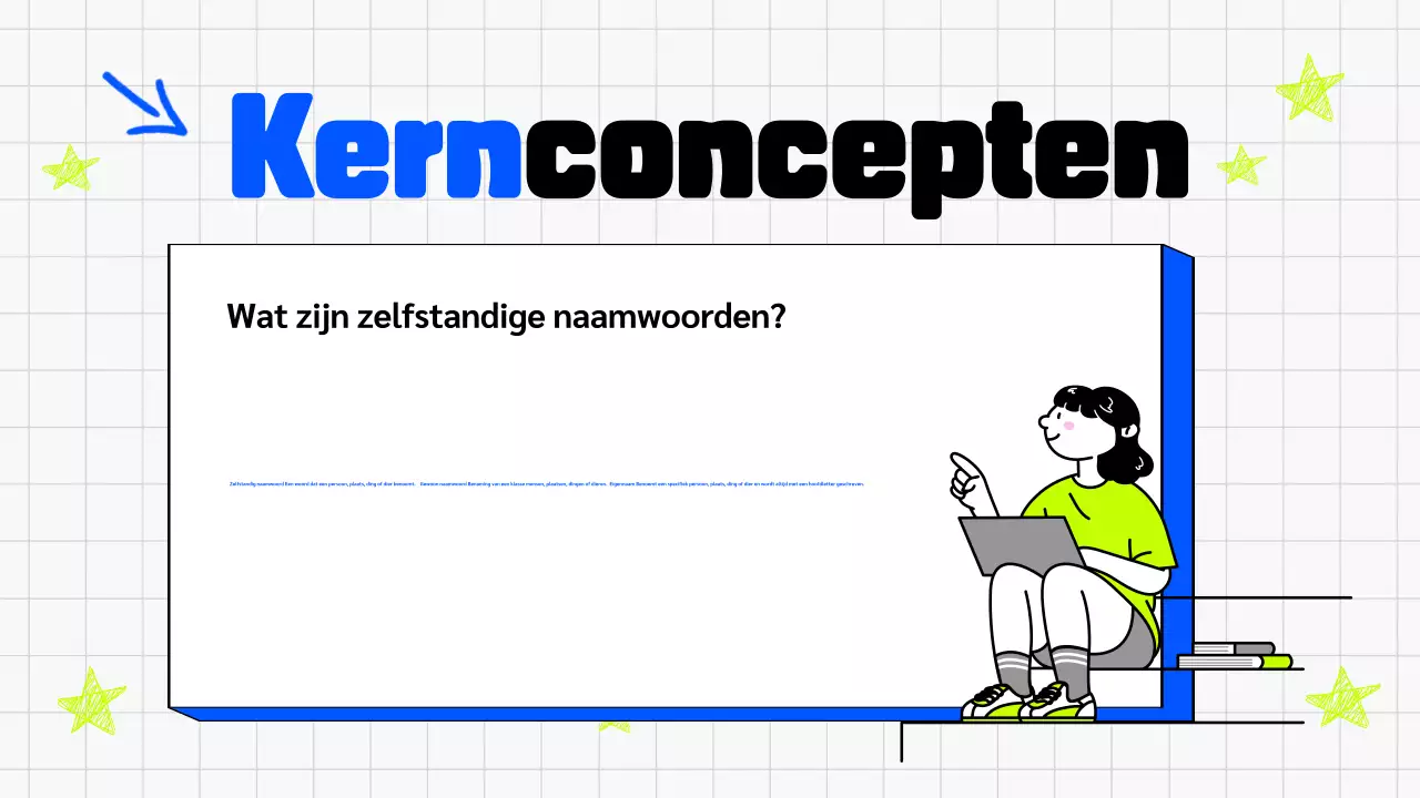 ILLUSTRATIEVE TRENDY VET KLEURRIJKE GRAMMATICA KLAS PRESENTATIE VOOR KINDEREN