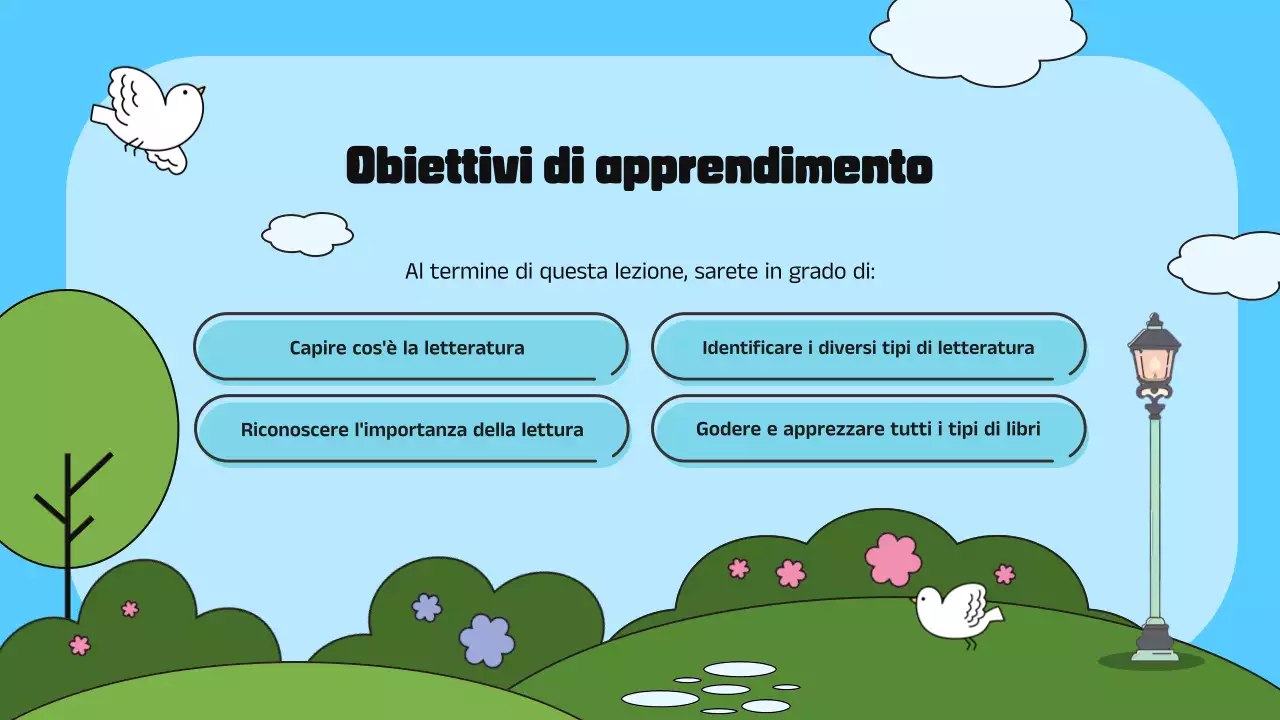 Blu e verde Introduzione illustrativa alla letteratura Presentazione