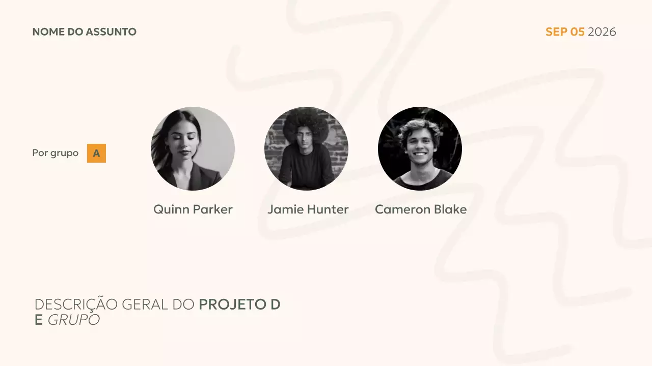Apresentação geral do projeto bege mínimo