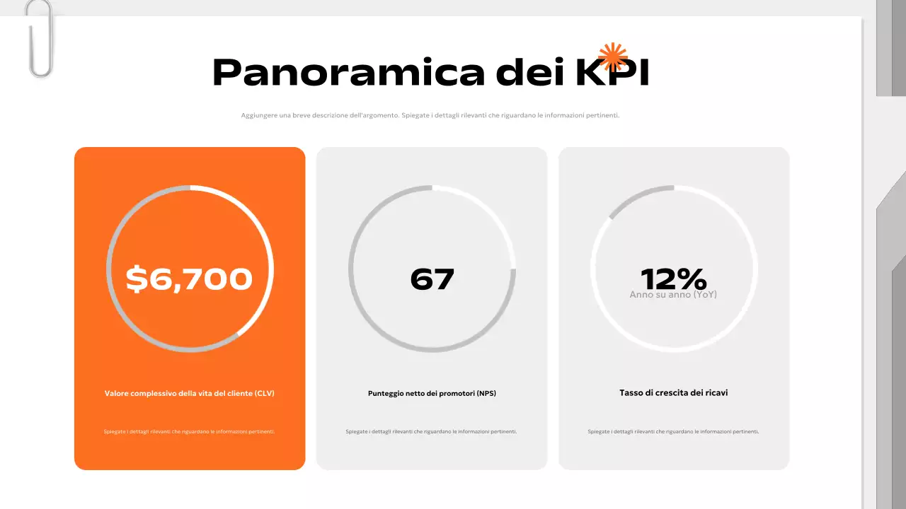 piano di marketing moderno arancione