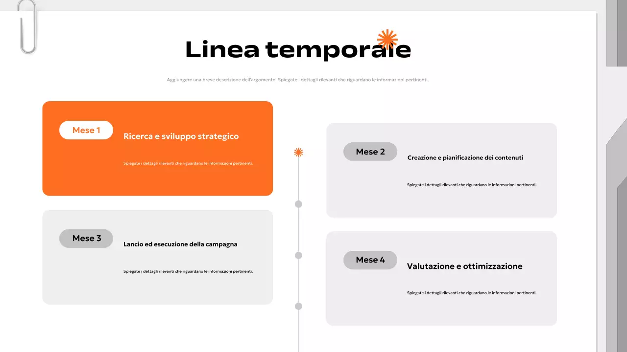 piano di marketing moderno arancione