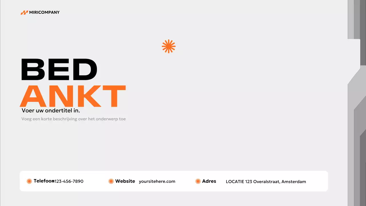 oranje modern marketingplan