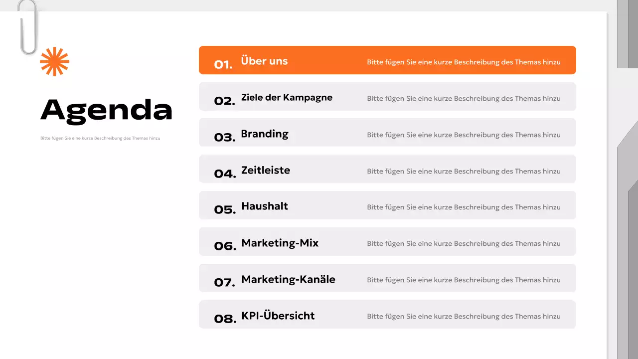orange modern marketing plan